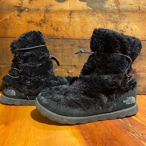 The North Face Black Furry Winter Boots